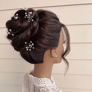 Dried Babys Breath Flowers, Gypsophila Hair pins, Bridal Hair pins, Wedding hair piece, Preserved flower hair pins, bridesmaides headpiece
