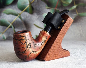 Handcrafted Pear Wood Tobacco Pipe, 9mm Filter