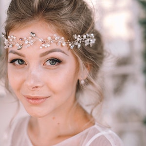 Bridal hair vine, wedding hair vine, silver bridal hairpiece, bridal headpiece, hair vine for bride, wedding hair piece, bridal hair piece