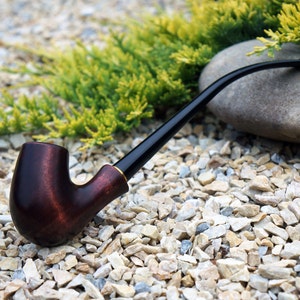 Handcrafted Pear Wood Churchwarden Pipe, 9&quot; Long