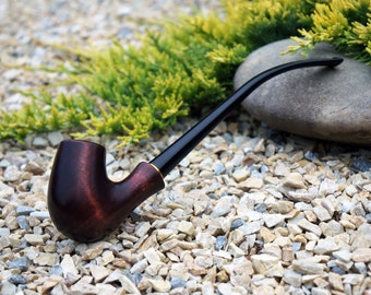 Handcrafted Pear Wood Churchwarden Pipe, 9" Long