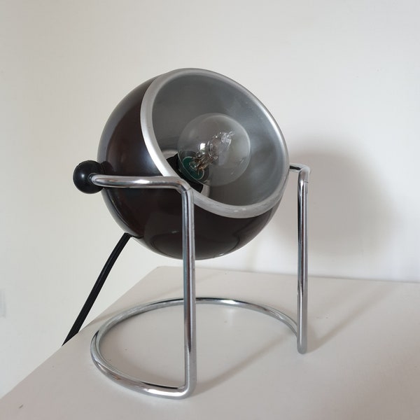Black Table Lamp // Mid Century Modern Desk Lamp // Vintage Lamp // Retro Lamp // Space age // 70s