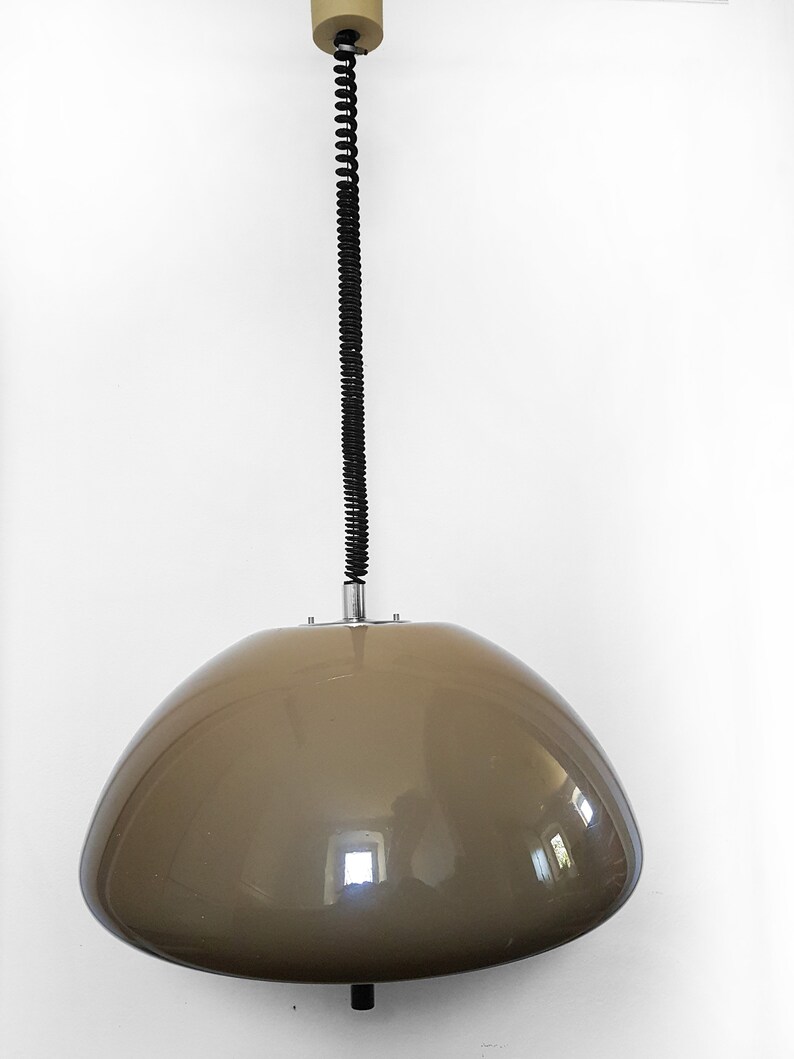 Vintage Guzzini Ceiling Light Pull Down Pendant Lamp Meblo Adjule 70 S Retro Home Decor