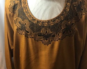 Long Sleeve Embroidered Shirt Set