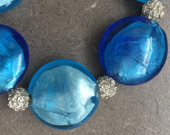 Blue and Silver Bracelet