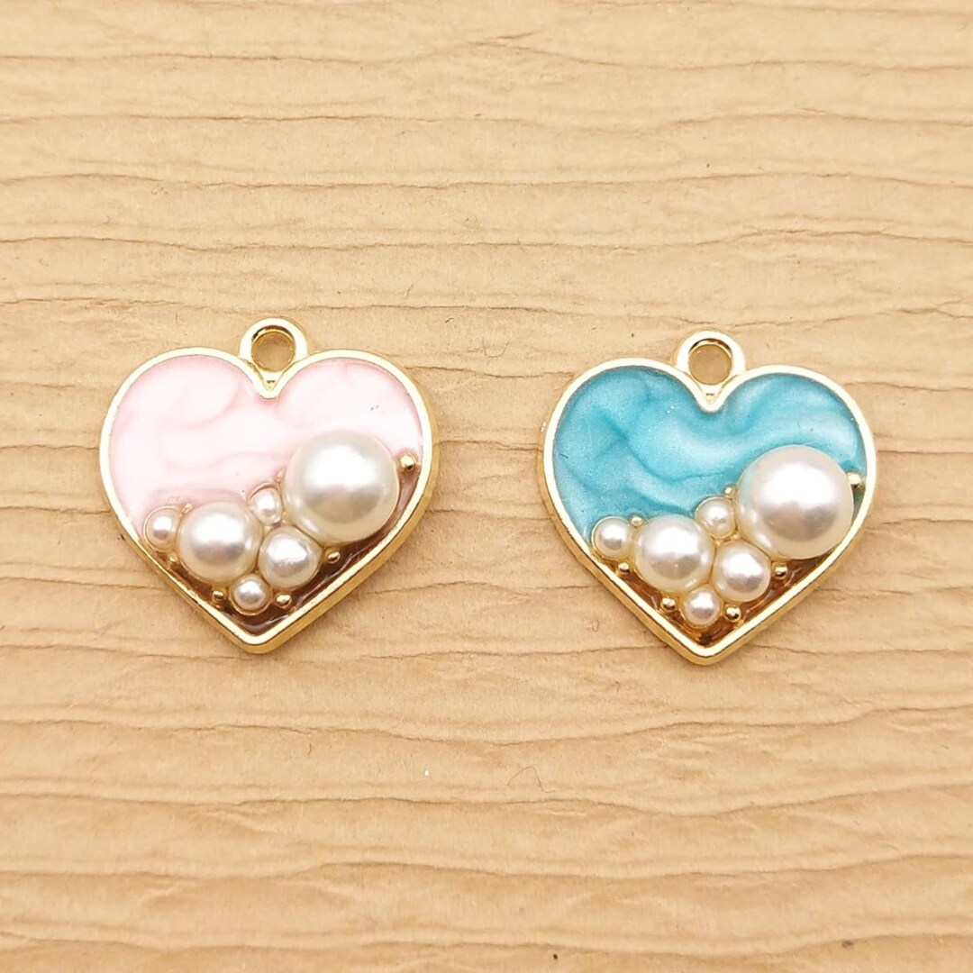 KitBeads 100pcs Random Enamel Flower Charms 5 Petal