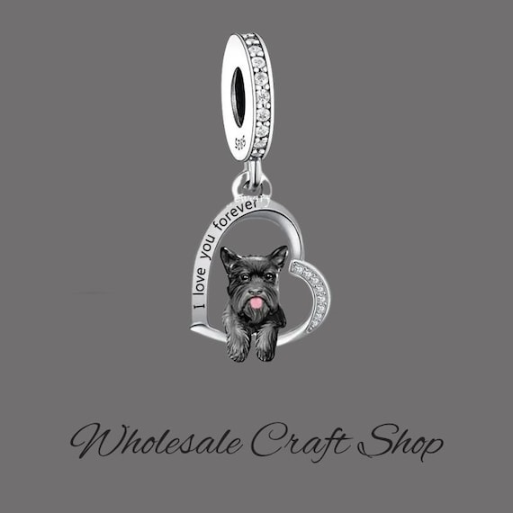 Scottie Dog Charm, Scottie Sparkle Dog Charm, Scottie Authentic