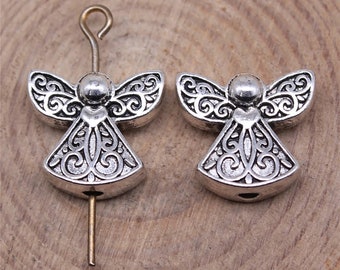 10 Stück Antikes Silber Engel Schmuck machen Charme Spacer Perlen