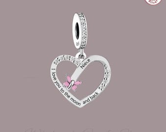 Niece Charm, Charm Gift for Niece, Authentic 925 Sterling Silver