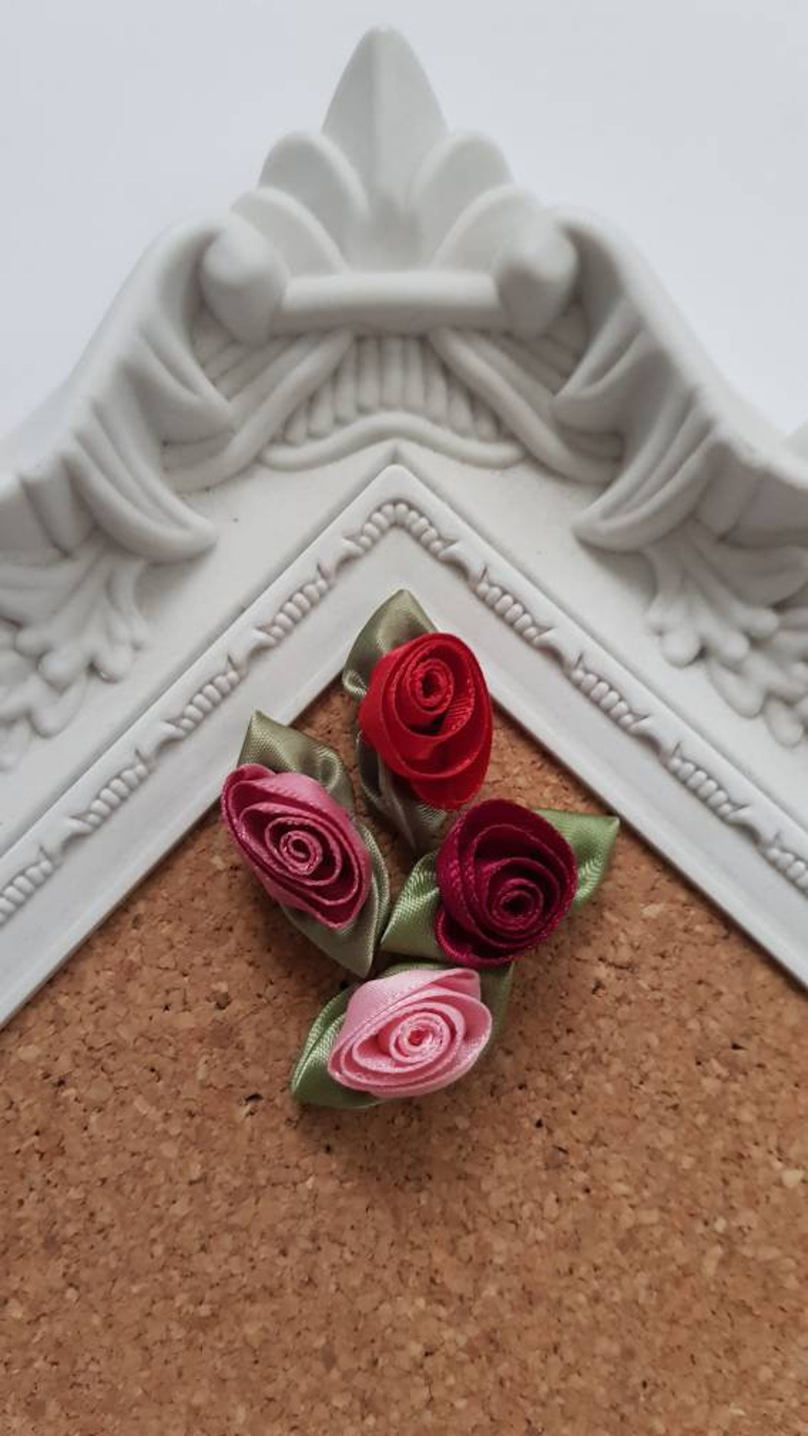 Silk Flower Topped Drawing Pins Decorative Memo Board Set of 8 Etsy