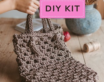 Crochet Bag Kit: Beginner DIY Tote Bag with Video Tutorial