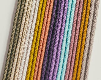 3 mm macrame cord, polyester cord, macrame supplies, NOTE color number during check out