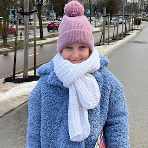 Crochet scarf pattern for women, winter scarf pattern, easy crochet scarf pattern