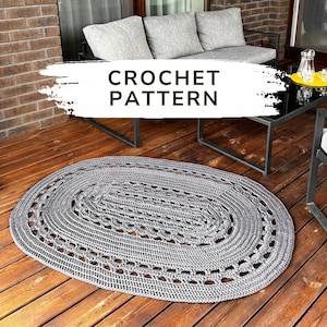 Crochet rug pattern - modern crochet pattern - easy crochet pattern - Instant PDF download