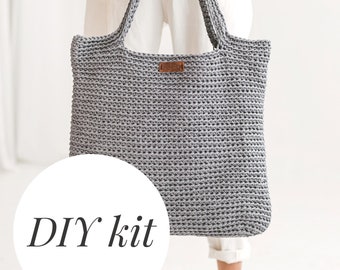 DIY crochet bag kit, crochet bag kit, DIY crochet kit, diy kit for women, crochet kit