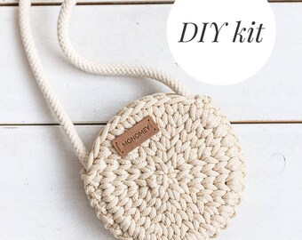 DIY Crochet Bag Kit: Beginner Yarn Project with Pattern (PDF)