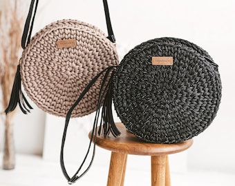 Round crochet bag pattern + VIDEO, crochet shoulder bag patterns, Round bag pattern, crochet pattern bag, crochet crossbody bag pattern
