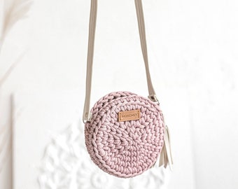 Crochet bag pattern for kids, girl bag pattern, Crossbody bag for girls Pattern, round crochet bag pattern, crochet handbag pattern, diy bag