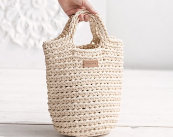 Easy crochet pattern, bag crochet pattern, small crochet bag pattern, crochet tote bag pattern + VIDEO tutorial