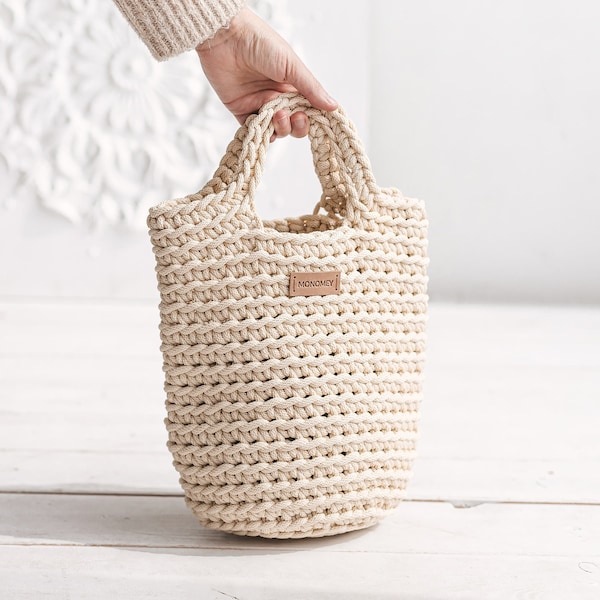 Easy crochet pattern, bag crochet pattern, small crochet bag pattern, crochet tote bag pattern + VIDEO tutorial