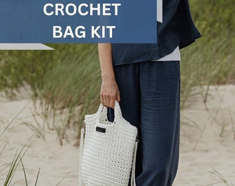 Crochet Bag DIY Kit: Macrame Cord, Strap & Hook (PDF Pattern)