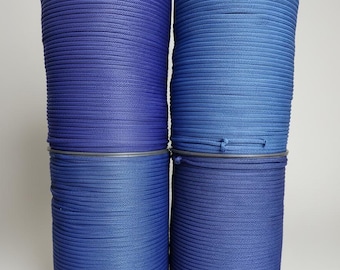 Blue 3 mm Polyester Macrame Cord | Soft Braided Rope | Blue Craft Cord