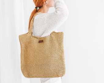 Large bag pattern, crochet bag pattern, big tote bag pattern, crochet pattern bag VIDEO tutorial included