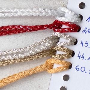3 mm macrame cord with lurex, glitter cord, braided rope, crochet cord, macrame cord, yarn, macrame yarn, macrame rope, lurex yarn,