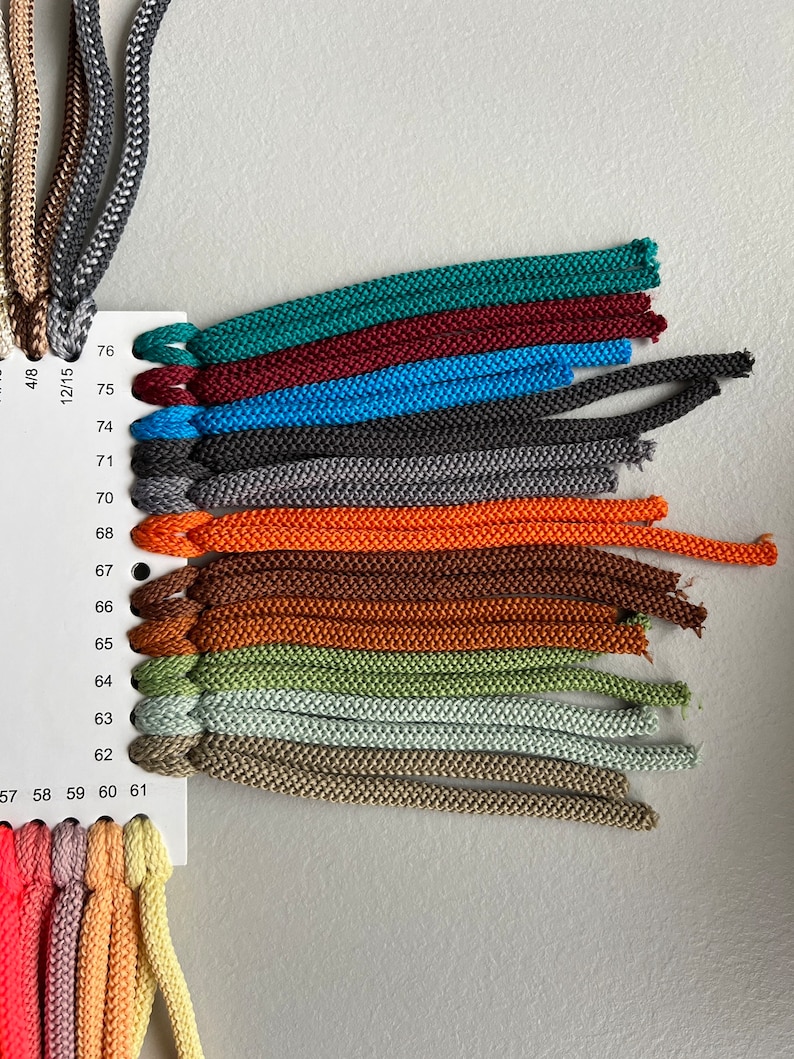 Macrame cord 6mm, bead cord, textile rope, braided rope, polyester cord, knitt cord, macrame yarn, macrame rope, crochet cord image 1