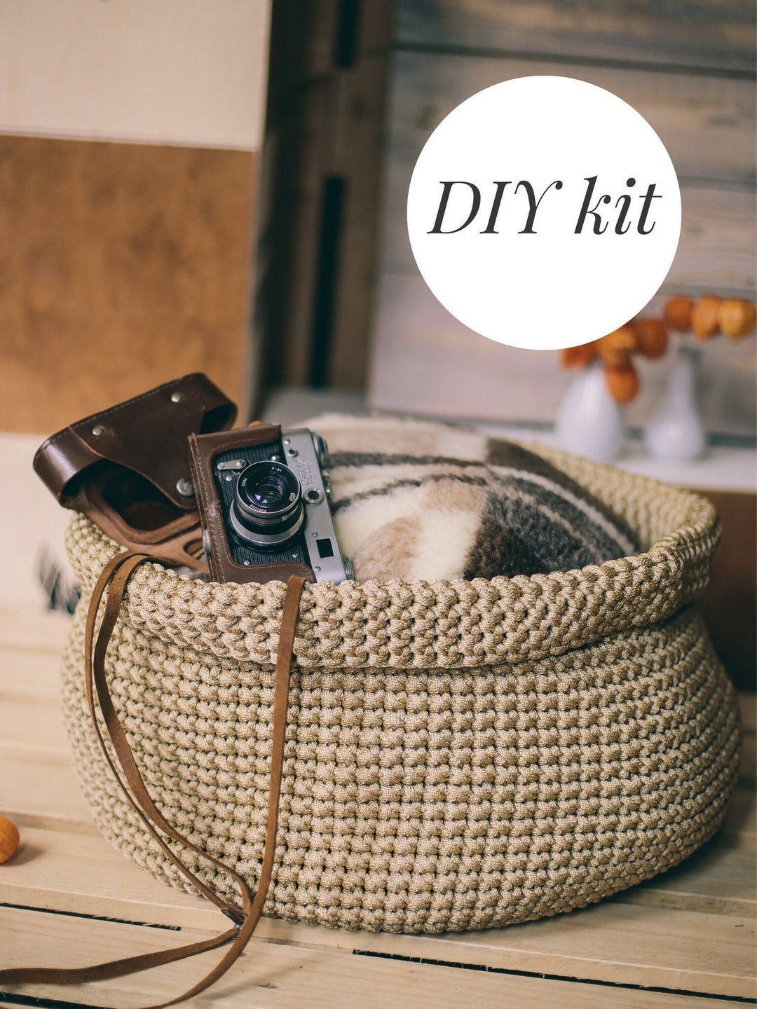 Crochet Basket Kit, Crochet Kit Beginner With Yarn, Do It Yourself