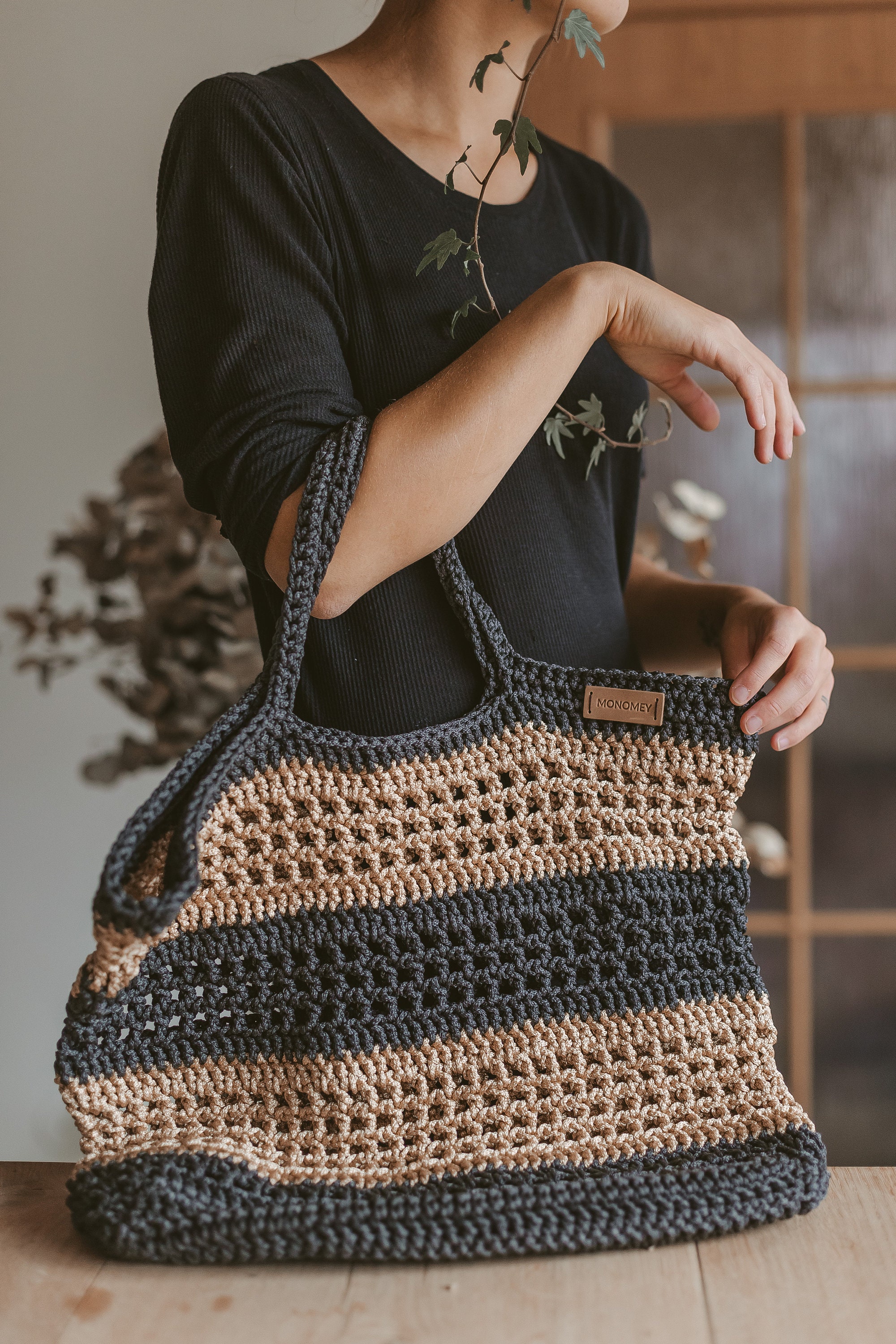 Crochet Bag Crochet Tote Bag Tote Handbag Shopping Tote | Etsy