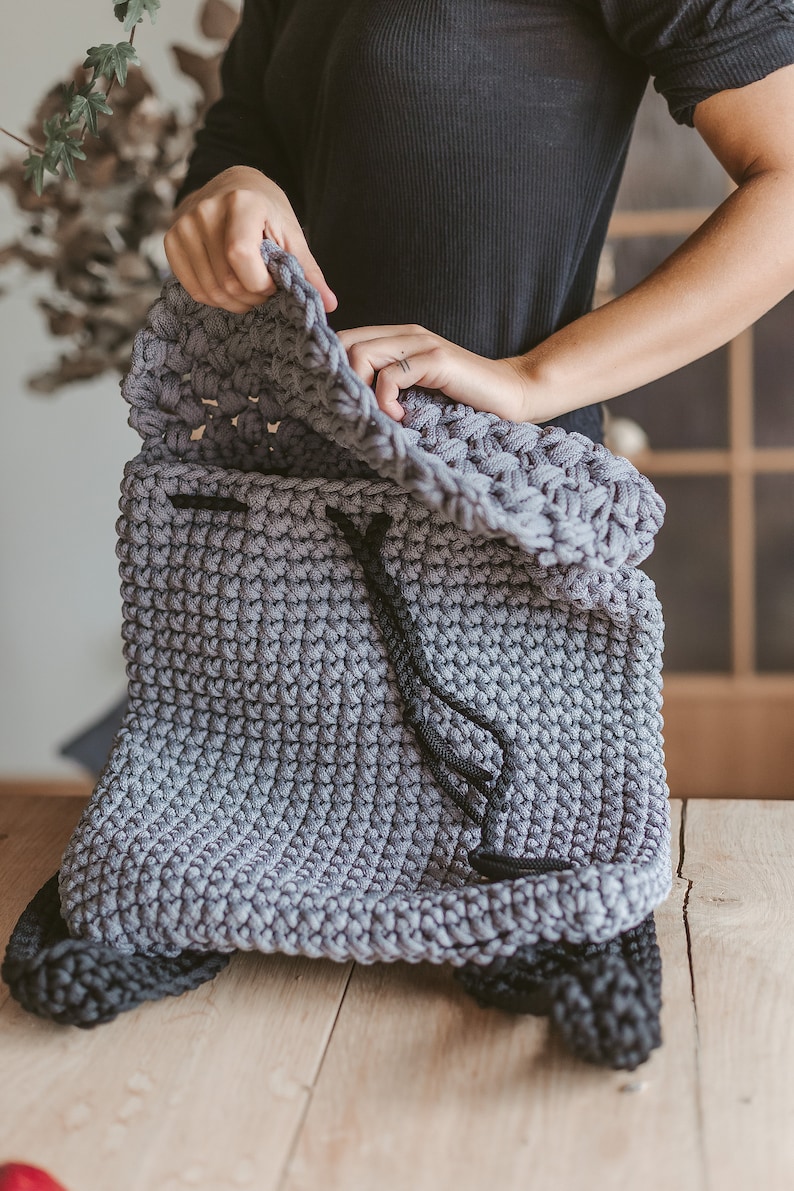 Crochet backpack pattern, crochet pattern, crochet back pack pattern, backpack pattern pdf, crochet patterns backpack, pattern crochet bag image 3
