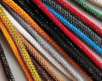 6mm Polyester Macrame Cord with Lurex Yarn: Crochet & Knotting