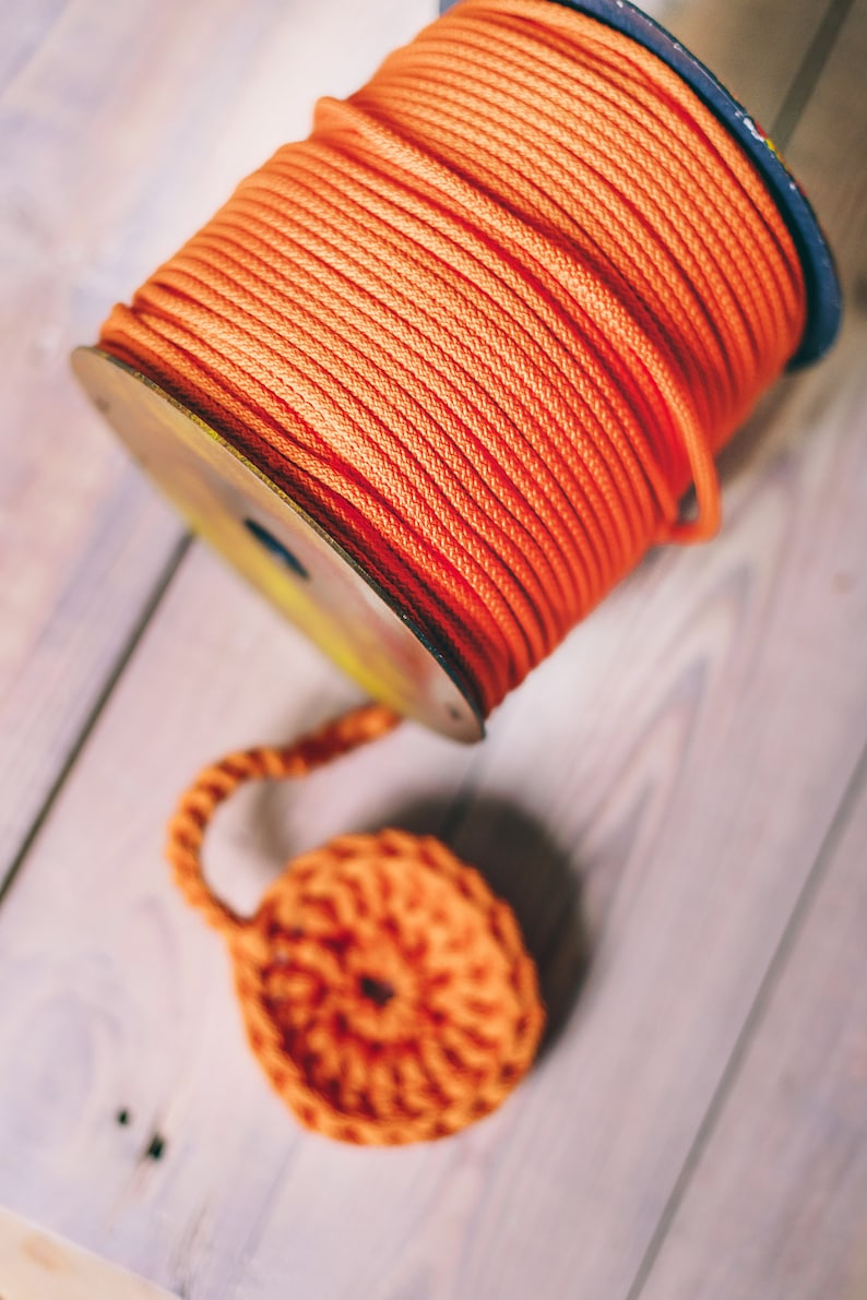 Macrame cord 6mm, bead cord, textile rope, braided rope, polyester cord, knitt cord, macrame yarn, macrame rope, crochet cord image 6