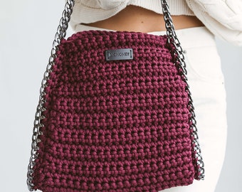 Crochet handbag pattern, modern crochet pattern, stylish crochet handbag pattern