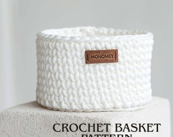 Patrón de cesta de crochet: DIY (PDF y VIDEO incluidos)