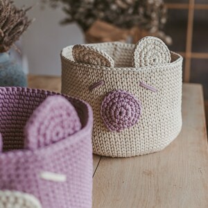 Crochet basket pattern, crochet pattern, basket pattern, crochet pattern basket, nursery storage basket pattern, baby basket pattern image 4