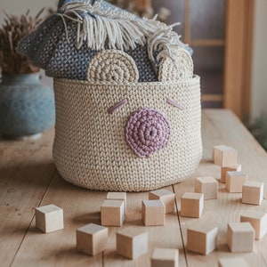 Crochet basket pattern, crochet pattern, basket pattern, crochet pattern basket, nursery storage basket pattern, baby basket pattern image 8