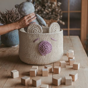 Crochet basket pattern, crochet pattern, basket pattern, crochet pattern basket, nursery storage basket pattern, baby basket pattern image 5