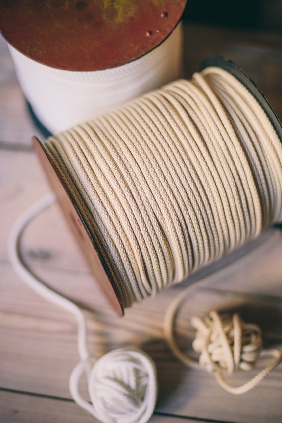 Ivory white Craft yarn- ivory polyester rope- macrame cord- knitting yarn- craft supplies- macrame yarn- crochet yarn-218 yards of cord #03