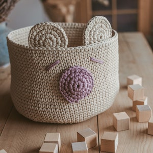 Crochet basket pattern, crochet pattern, basket pattern, crochet pattern basket, nursery storage basket pattern, baby basket pattern image 9