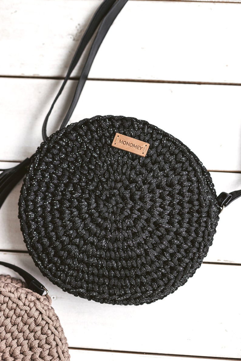 Round Crochet Bag Pattern VIDEO Crochet Shoulder Bag Etsy