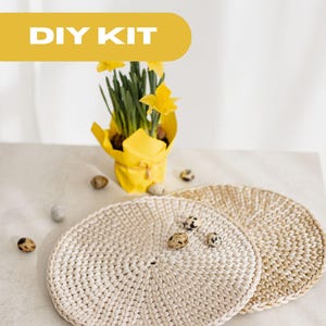 Doe-het-zelfpakket gehaakte placemat: gemakkelijk voor beginners en perfect als interieurdecoratie
