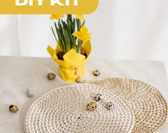 Crochet Placemat DIY Kit: Easy for beginners and perfect for home decor