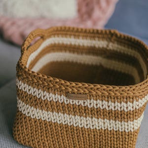 Square basket bag PATTERN, square basket PATTERN, pattern pdf, crochet basket pattern, laundry basket storage, pdf pattern, crochet pattern image 4
