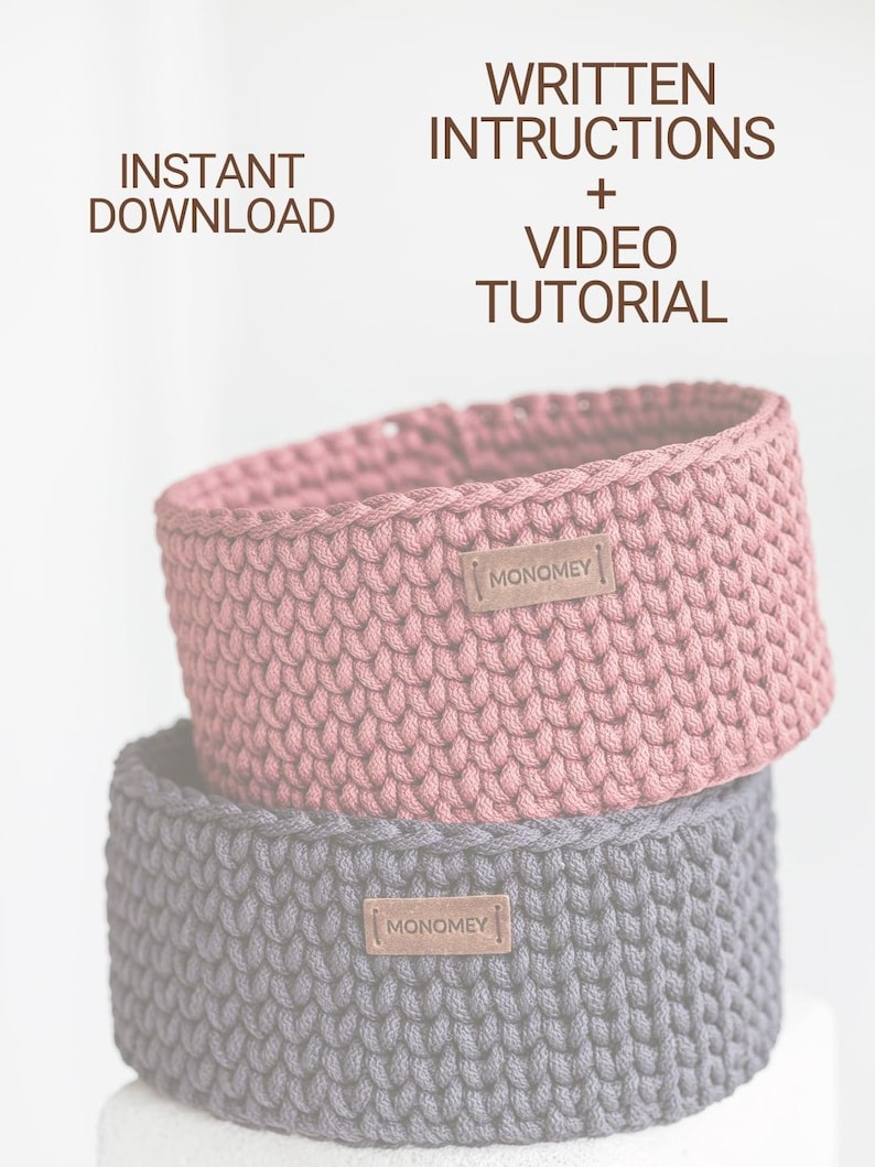 Easy Crochet Basket Pattern for Beginners: Quick DIY Project (PDF Pattern + Video Tutorial) image 2