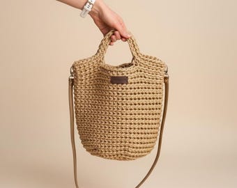 Golden Crochet Bag Pattern | Easy DIY Crochet Purse | Summer Tote Pattern PDF | Beginner Friendly