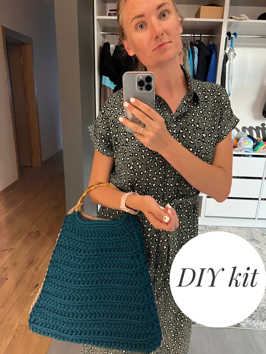 Bag DIY Kit, Crochet Bag Kit, Crochet Kit Beginner, Crochet Kit