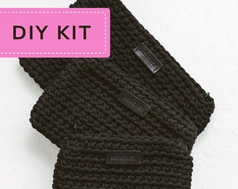Crochet purse kit, DIY purse kit, Crochet bag kit, do it yourself craft kit, crochet kit beginner - crochet purses in 3 SIZES
