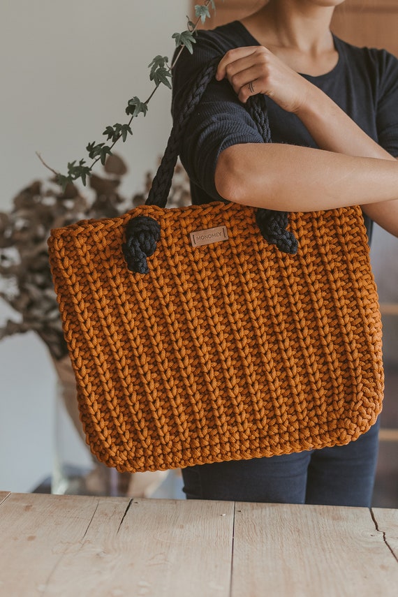 Crochet tote bag / crochet handbag / crochet bag / market tote | Etsy